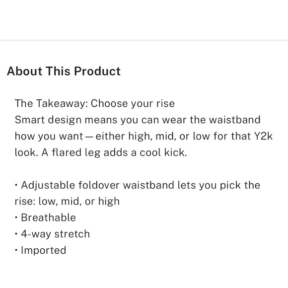 NWT Victoria's Secret PINK All Day Cotton Bling Foldover Flare Leggings, XXL - Picture 7 of 11